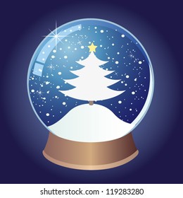 Snow globe with christmas charachter