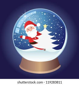 Snow globe with christmas character