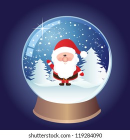 Snow globe with christmas characters