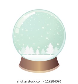 Snow globe with christmas characters