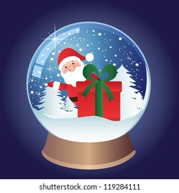 Snow globe with christmas characters