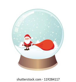 Snow globe with christmas characters