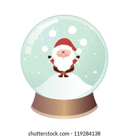 Snow globe with christmas characters