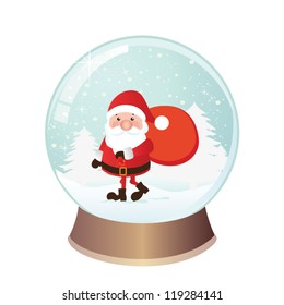 Snow globe with christmas characters