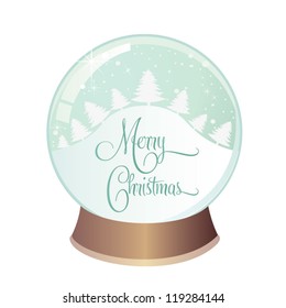 Snow globe with christmas characters