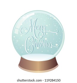 Snow globe with christmas characters