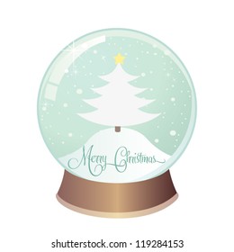 Snow globe with christmas characters