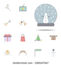 Snow globe for Christmas colored icon. Christmas holiday icons universal set for web and mobile