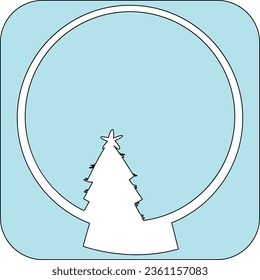 Snow globe Christmas icon for design.