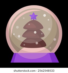 snow globe with christmas tree