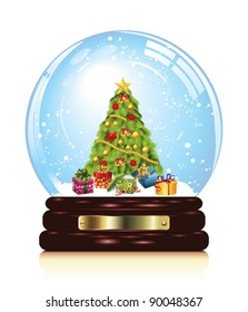 Snow globe with christmas tree