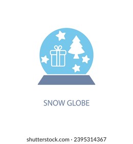 snow globe concept line icon. Simple element illustration. snow globe concept outline symbol design.