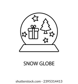 snow globe concept line icon. Simple element illustration. snow globe concept outline symbol design.