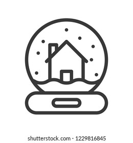 snow globe. cute christmas and winter related set,suitable for use as material.editable stroke.