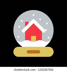 snow globe. cute christmas and winter related set,suitable for use as material.flat design