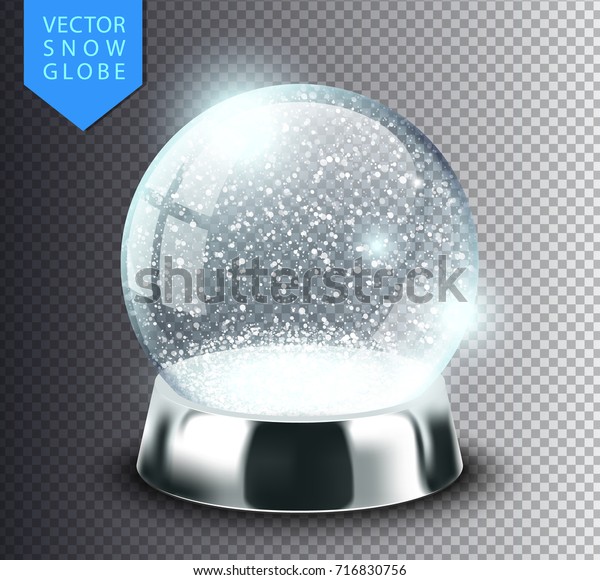Snow Globe Empty Template Isolated On Stock Vector (Royalty Free) 716830756