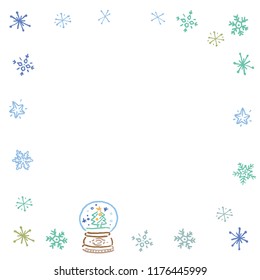 Snow Globe Frame illustration
