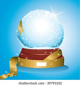 snow globe glittering