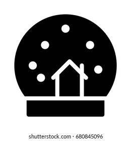 Snow Globe with house icon