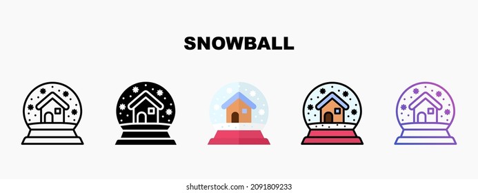 globo de nieve con el icono de la casa diseñado en la línea de contorno rellena de glifos planos y gradiente. Perfecto para la presentación de aplicaciones móviles de sitios web y cualquier otro proyecto. Disfruta de este icono para tu proyecto.