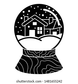 Snow globe house icon. Simple illustration of snow globe house vector icon for web design isolated on white background