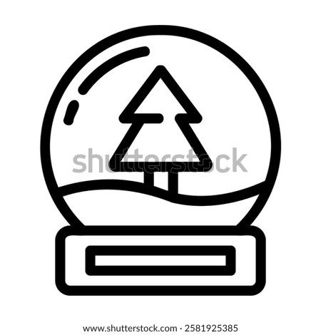 Snow Globe Icon Christmas X-Mas Winter