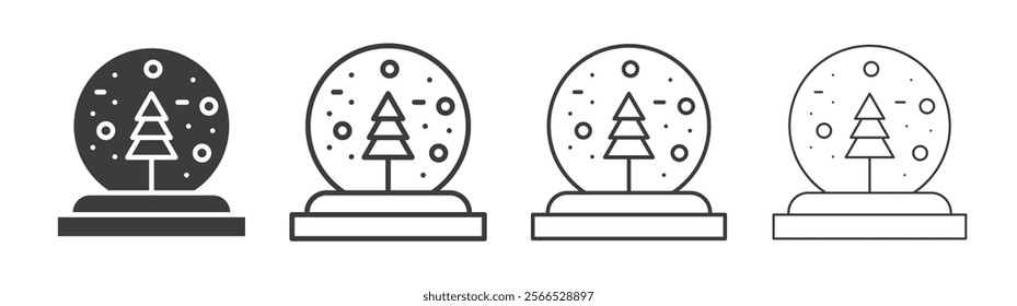 Snow globe icon collection for website design, app, UI design.
