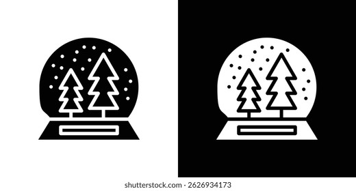 Concepto de icono de globo de nieve, Ilustración vectorial