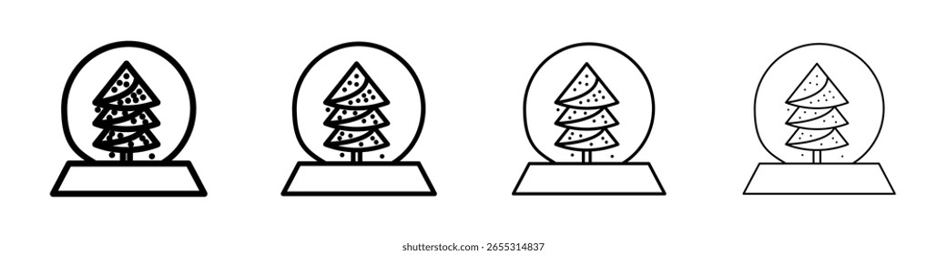 Icono de globo de nieve lleno de concepto de signo plano para el Diseño web.