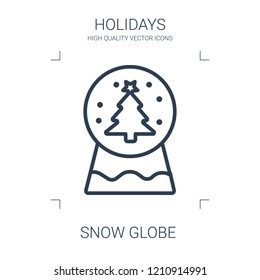 snow globe icon. high quality line snow globe icon on white background. from holidays collection flat trendy vector snow globe symbol. use for web and mobile