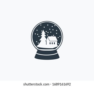 Snow Globe Icon Isolated On Clean Background. Snow Globe Icon Concept Drawing Icon In Modern Style. Vector Illustration For Your Web Mobile Logo App UI Design.