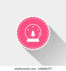 snow globe icon with long shadow