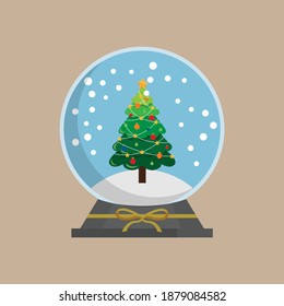 Snow globe Icon. Merry Christmas design decoration used for the arrival of Christmas.