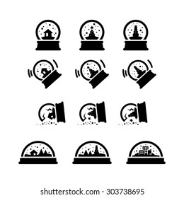 Snow Globe Icon Set