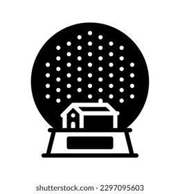 Snow globe icon set collection