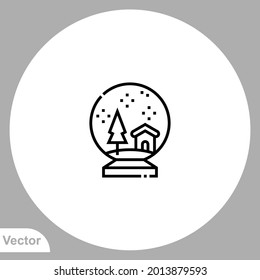 Snow globe icon sign vector,Symbol, logo illustration for web and mobile