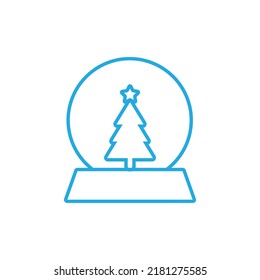 Snow globe icon. Trendy flat snow globe icon from winter collection isolated on white background.