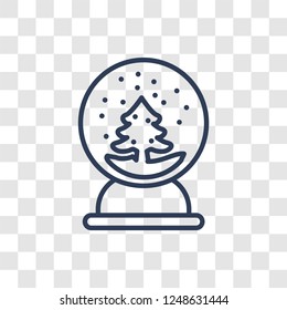 Snow Globe Icon. Trendy Linear Snow Globe Logo Concept On Transparent Background From Winter Collection