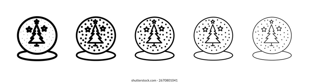 Icono de globo de nieve Ilustración de Arte vectorial