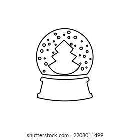 snow globe icon, vector illustration