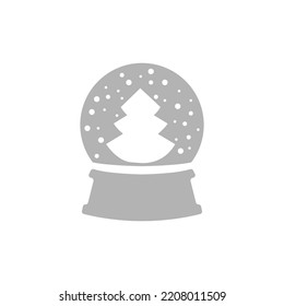snow globe icon, vector illustration
