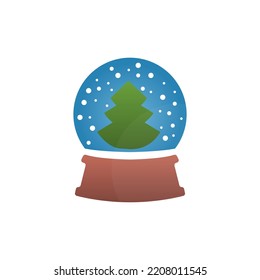 snow globe icon, vector illustration