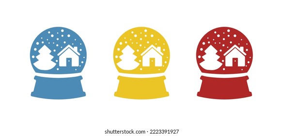 snow globe icon, vector illustration