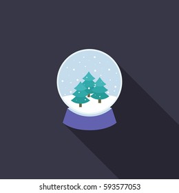 snow globe icon. vector illustration