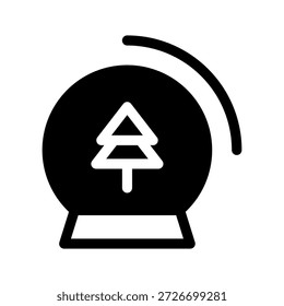 Ilustración de diseño de símbolo de Vector de globo de nieve
