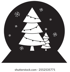 Vetor de ícone de globo de neve. Ícone de globo de neve plana da moda da coleção de inverno isolado no fundo branco. Ilustração vetorial pode ser usado para web e design gráfico móvel, logotipo . 333