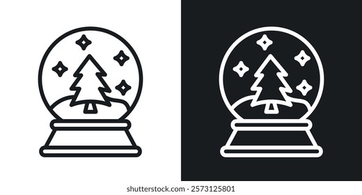 Snow globe icons set vectors on white background.