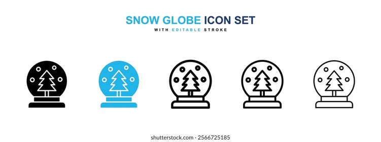 Snow globe icons vector collection pack.