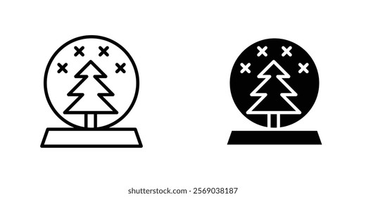 Snow globe icons vector graphic pack