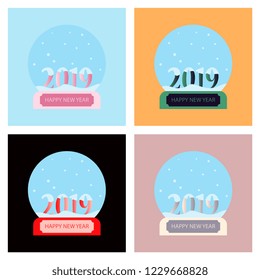 Snow globe isolated on transparent background. Christmas magic ball. Realistic Xmas snowglobe vector illustration. Winter in glass ball, crystal icon snowflake